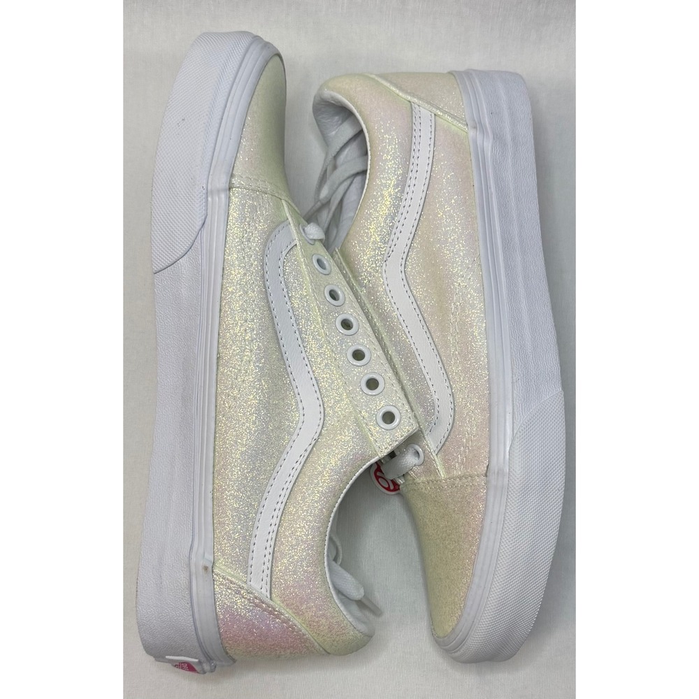 Vans Old Skool UV Activated Glitter Sneakers White Iridescent VN0A3WKT3UA1 8.5W - Picture 3 of 6